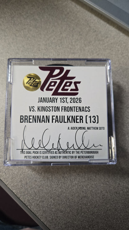 Official Petes home goal pucks