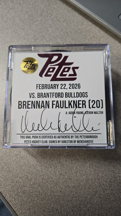 Official Petes home goal pucks