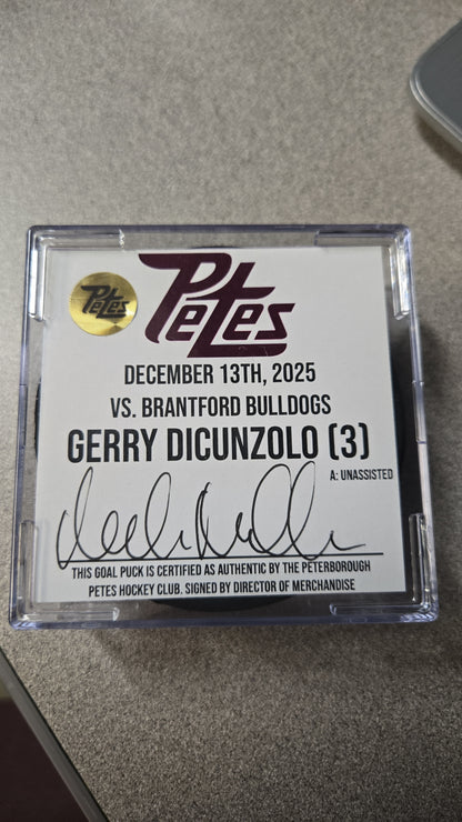 Official Petes home goal pucks