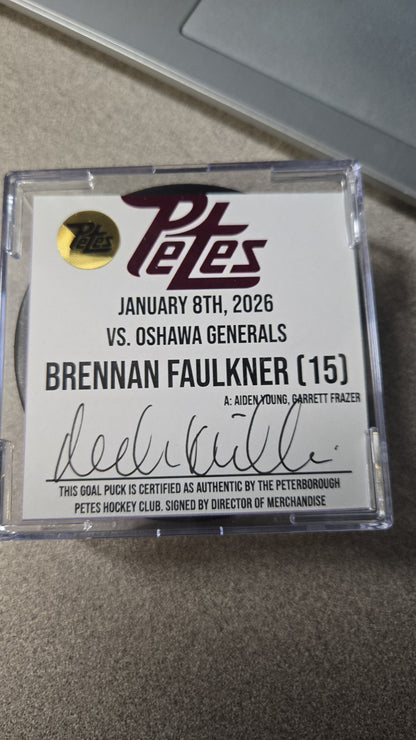 Official Petes home goal pucks
