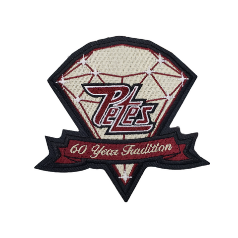 60th anniversary Petes embroidered jersey patch
