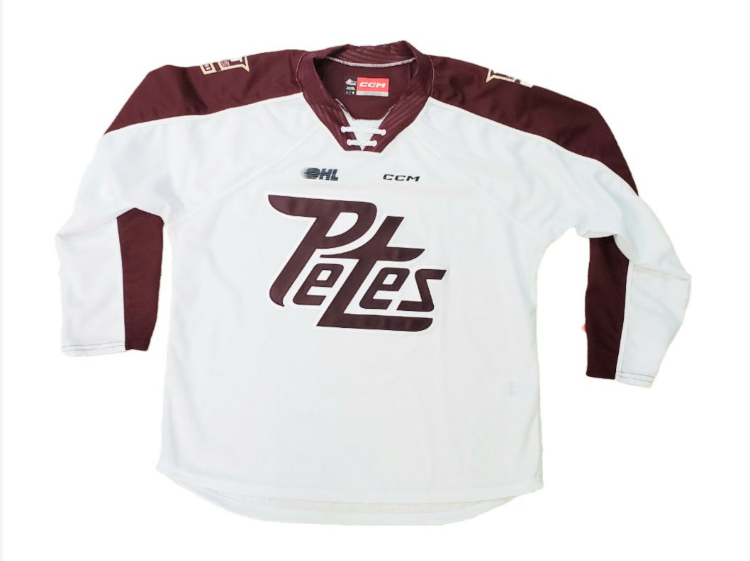 Peterborough Petes CCM Authentic white jersey