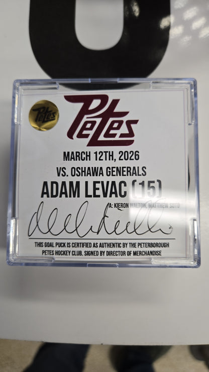 Official Petes home goal pucks
