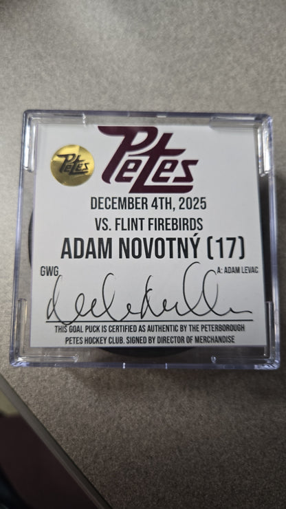 Official Petes home goal pucks