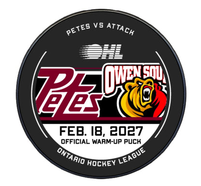 2026-27 Petes warm-up pucks