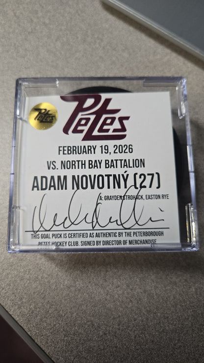 Official Petes home goal pucks