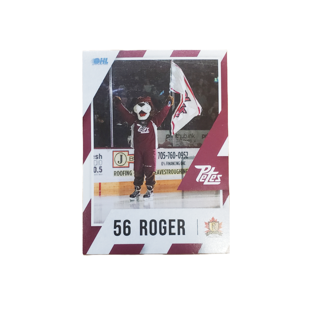 2023-24 Roger the Mascot Petes card no. 56