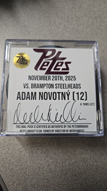 Official Petes home goal pucks
