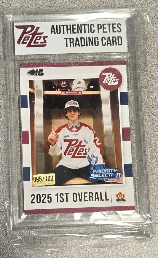 2025 OHL Priority Selection Limited Ed. 1st overall rookie card