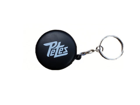 Peterborough Petes soft puck squishy screen printed logo key chain