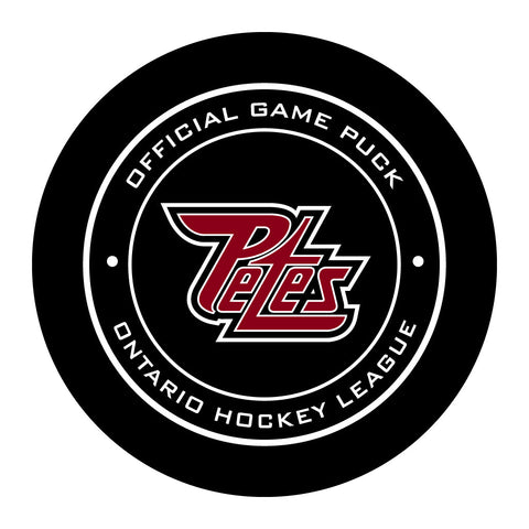 Official OHL Game puck Peterborough Petes from the Petes store