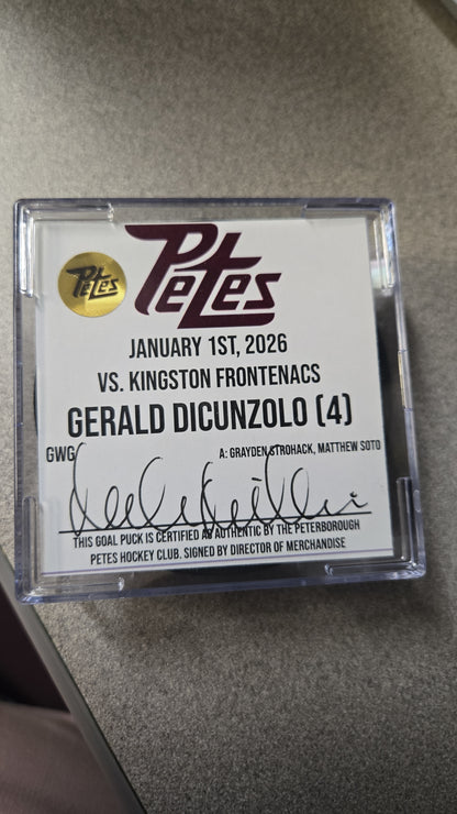 Official Petes home goal pucks